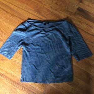 TOPSHOP Knit Gray Crop Top